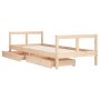 Children's bed frame with pine wood drawers 80x200 cm by vidaXL, Cribs and beds for children - Ref: Foro24-834405, Price: 118...