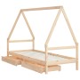 Estructura de cama para niños con cajones madera pino 80x200 cm de vidaXL, Cunas y camas para niños - Ref: Foro24-834465, Pre...