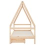 Estructura de cama para niños con cajones madera pino 80x200 cm de vidaXL, Cunas y camas para niños - Ref: Foro24-834465, Pre...