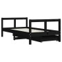 Children's bed frame and black pine wood drawers 80x160 cm by vidaXL, Cribs and beds for children - Ref: Foro24-834416, Price...