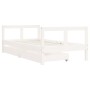 Estructura cama infantil y cajones madera pino blanco 80x160 cm de vidaXL, Cunas y camas para niños - Ref: Foro24-834415, Pre...