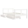 Estructura cama infantil y cajones madera pino blanco 80x160 cm de vidaXL, Cunas y camas para niños - Ref: Foro24-834415, Pre...