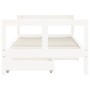 Estructura cama infantil y cajones madera pino blanco 80x160 cm de vidaXL, Cunas y camas para niños - Ref: Foro24-834415, Pre...