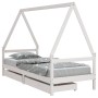 Estructura cama niños con cajones madera pino blanco 80x200 cm de vidaXL, Cunas y camas para niños - Ref: Foro24-834466, Prec...