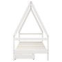 Children's bed frame with white pine wood drawers 80x200 cm by vidaXL, Cribs and beds for children - Ref: Foro24-834466, Pric...