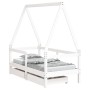 Estructura cama niños con cajones madera pino blanco 70x140 cm de vidaXL, Cunas y camas para niños - Ref: Foro24-834472, Prec...