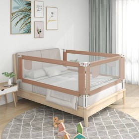 Barandilla de seguridad cama de niño taupe tela 190x25 cm de vidaXL, Barandillas de seguridad - Ref: Foro24-10223, Precio: 59...