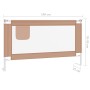 Barandilla de seguridad cama de niño gris taupe tela 140x25 cm de vidaXL, Barandillas de seguridad - Ref: Foro24-10219, Preci...