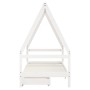 Children's bed frame and white pine wood drawers 80x160 cm by vidaXL, Cribs and beds for children - Ref: Foro24-834475, Price...