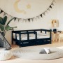 Estructura de cama niños con cajones madera pino negro 70x140cm de vidaXL, Cunas y camas para niños - Ref: Foro24-834413, Pre...