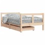 Children's bed frame with pine wood drawers 80x160cm by vidaXL, Cribs and beds for children - Ref: Foro24-834414, Price: 120,...