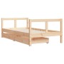 Children's bed frame with pine wood drawers 80x160cm by vidaXL, Cribs and beds for children - Ref: Foro24-834414, Price: 120,...