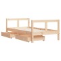 Children's bed frame with pine wood drawers 80x160cm by vidaXL, Cribs and beds for children - Ref: Foro24-834414, Price: 120,...