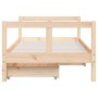 Children's bed frame with pine wood drawers 80x160cm by vidaXL, Cribs and beds for children - Ref: Foro24-834414, Price: 120,...