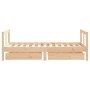 Estructura de cama infantil con cajones madera de pino 80x160cm de vidaXL, Cunas y camas para niños - Ref: Foro24-834414, Pre...