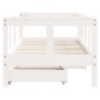 Children's bed frame with drawers, made of white pine wood, 70x140 cm. by vidaXL, Cribs and beds for children - Ref: Foro24-8...