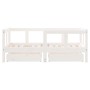 Children's bed frame with drawers, made of white pine wood, 70x140 cm. by vidaXL, Cribs and beds for children - Ref: Foro24-8...