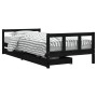 Estructura de cama niños con cajones madera pino negro 90x200cm de vidaXL, Cunas y camas para niños - Ref: Foro24-834410, Pre...