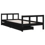 Children's bed frame with drawers made of black pine wood 90x200cm by vidaXL, Cribs and beds for children - Ref: Foro24-83441...