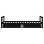 Estructura de cama niños con cajones madera pino negro 90x200cm de vidaXL, Cunas y camas para niños - Ref: Foro24-834410, Pre...