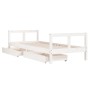 Estructura cama niños con cajones madera pino blanco 80x200 cm de vidaXL, Cunas y camas para niños - Ref: Foro24-834406, Prec...