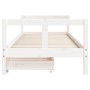 Estructura cama niños con cajones madera pino blanco 80x200 cm de vidaXL, Cunas y camas para niños - Ref: Foro24-834406, Prec...