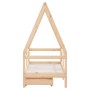 Estructura de cama para niños con cajones madera pino 70x140 cm de vidaXL, Cunas y camas para niños - Ref: Foro24-834471, Pre...