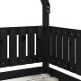 Estructura de cama para niños madera de pino negro 70x140 cm de vidaXL, Cunas y camas para niños - Ref: Foro24-834503, Precio...