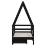 Estructura de cama niños con cajones madera pino negro 70x140cm de vidaXL, Cunas y camas para niños - Ref: Foro24-834473, Pre...