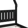 Black pine wood children's bed frame 90x200 cm by vidaXL, Cribs and beds for children - Ref: Foro24-834500, Price: 155,76 €, ...