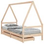 Estructura de cama para niños con cajones madera pino 90x200 cm de vidaXL, Cunas y camas para niños - Ref: Foro24-834468, Pre...