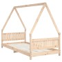 Estructura de cama para niños madera maciza de pino 90x200 cm de vidaXL, Cunas y camas para niños - Ref: Foro24-834498, Preci...