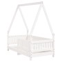 White pine wood children's bed frame 70x140 cm by vidaXL, Cribs and beds for children - Ref: Foro24-834502, Price: 141,18 €, ...