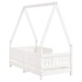 Estructura de cama para niños madera de pino blanco 70x140 cm de vidaXL, Cunas y camas para niños - Ref: Foro24-834502, Preci...