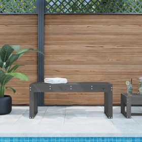 Gartenbank aus massivem grauem Kiefernholz 110x38x45 cm von vidaXL, Gartenbänke - Ref: Foro24-825095, Preis: 84,99 €, Rabatt: %