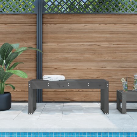 Garden bench solid gray pine wood 110x38x45 cm by vidaXL, garden benches - Ref: Foro24-825095, Price: 84,69 €, Discount: %