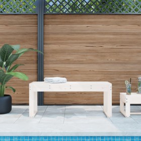 Banco de jardín madera maciza de pino blanco 110x38x45 cm de vidaXL, Bancos de jardín - Ref: Foro24-825094, Precio: 84,99 €, ...