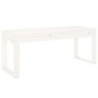 Solid white pine wood garden bench 110x38x45 cm by vidaXL, garden benches - Ref: Foro24-825094, Price: 84,94 €, Discount: %