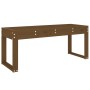 Solid pine wood garden bench in honey brown color, 110x38x45 cm. by vidaXL, garden benches - Ref: Foro24-825096, Price: 84,69...