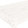 Solid white pine wood garden bench 110x38x45 cm by vidaXL, garden benches - Ref: Foro24-825094, Price: 84,94 €, Discount: %