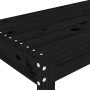 Banco de jardín madera maciza de pino negro 110x38x45 cm de vidaXL, Bancos de jardín - Ref: Foro24-825097, Precio: 52,62 €, D...