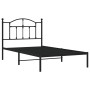 Bed frame with black metal headboard 100x190 cm by vidaXL, Beds and slatted bases - Ref: Foro24-353433, Price: 79,44 €, Disco...