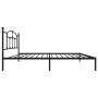 Bed frame with black metal headboard 100x190 cm by vidaXL, Beds and slatted bases - Ref: Foro24-353433, Price: 79,44 €, Disco...