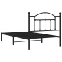 Bed frame with black metal headboard 100x190 cm by vidaXL, Beds and slatted bases - Ref: Foro24-353433, Price: 79,44 €, Disco...