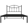 Bed frame with black metal headboard 100x200 cm by vidaXL, Beds and slatted bases - Ref: Foro24-353434, Price: 82,95 €, Disco...