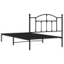 Bed frame with black metal headboard 100x200 cm by vidaXL, Beds and slatted bases - Ref: Foro24-353434, Price: 82,95 €, Disco...