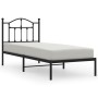 Bed frame with black metal headboard 80x200 cm by vidaXL, Beds and slatted bases - Ref: Foro24-353430, Price: 79,47 €, Discou...