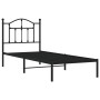 Bed frame with black metal headboard 80x200 cm by vidaXL, Beds and slatted bases - Ref: Foro24-353430, Price: 79,47 €, Discou...