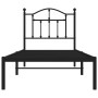 Bed frame with black metal headboard 80x200 cm by vidaXL, Beds and slatted bases - Ref: Foro24-353430, Price: 79,47 €, Discou...