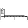 Bed frame with black metal headboard 80x200 cm by vidaXL, Beds and slatted bases - Ref: Foro24-353430, Price: 79,47 €, Discou...